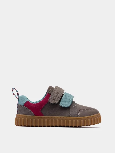 Детские кроссовки Clarks серые