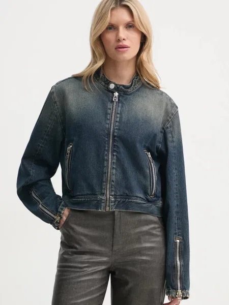 Won Hundred geaca jeans femei de tranzitie albastru