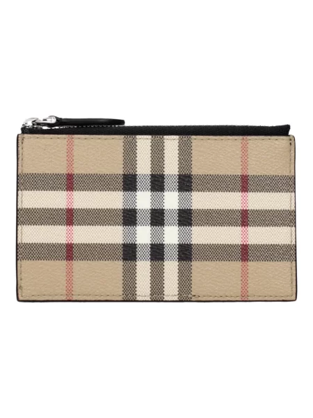 Portfel Burberry z nadrukiem płócienny beżowy