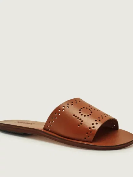 Joop! De piele șlapi Charlene maro