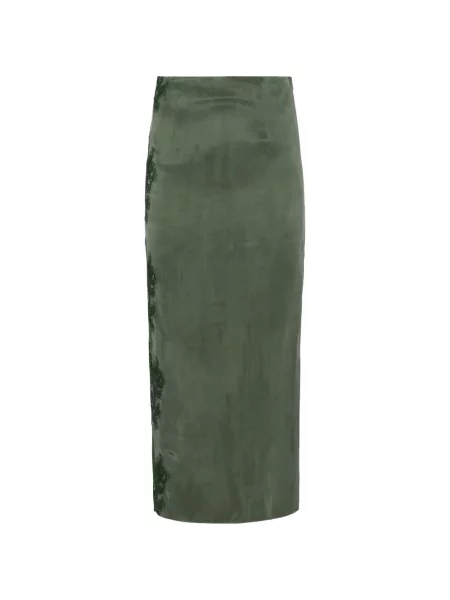 Fusta maxi Hevron din dantelă verde
