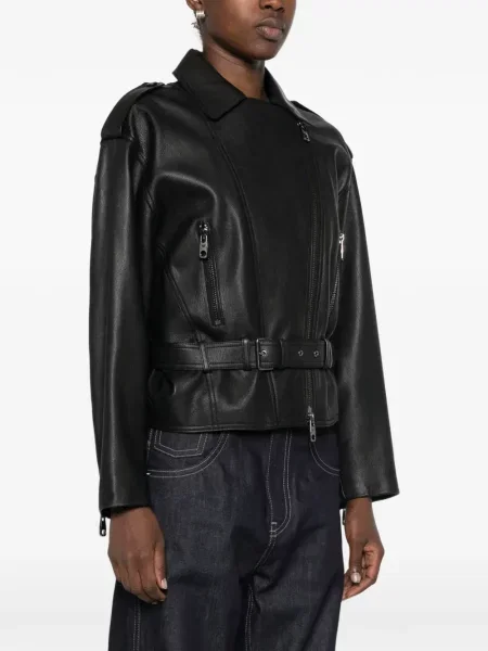 Cu centură geanta de piele Emporio Armani negru