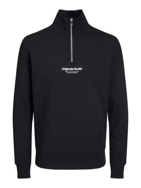 JACK & JONES Mikina JORVesterbro černá bílá