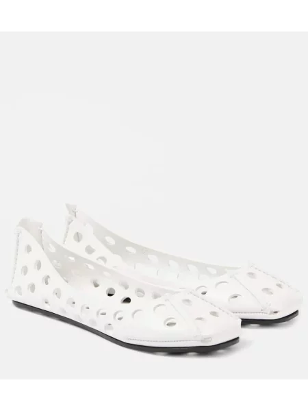 Balerinki Alaïa skórzane białe