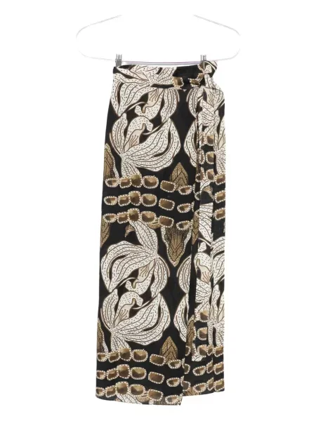 Fustă midi Maison La Plage până la genunchi negru