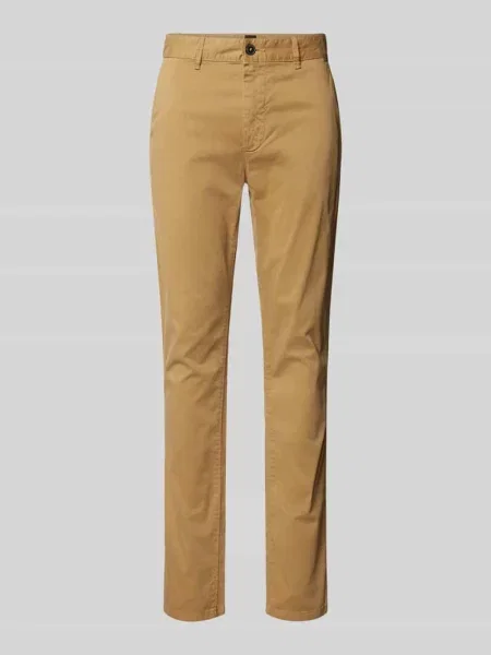 Chinosy o kroju slim fit z bocznymi wpuszczanymi Boss Orange