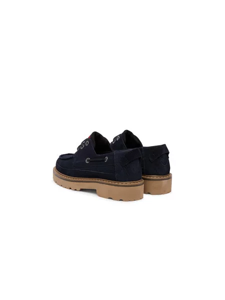 Poltopánky Tommy Jeans Tjw Archive Low Boat Shoe Tmavomodrá