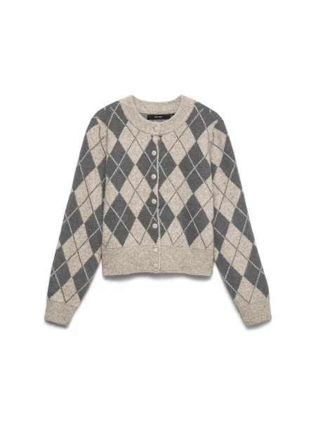 VERO MODA Geacă tricotată VMHALO / gri grafit bej