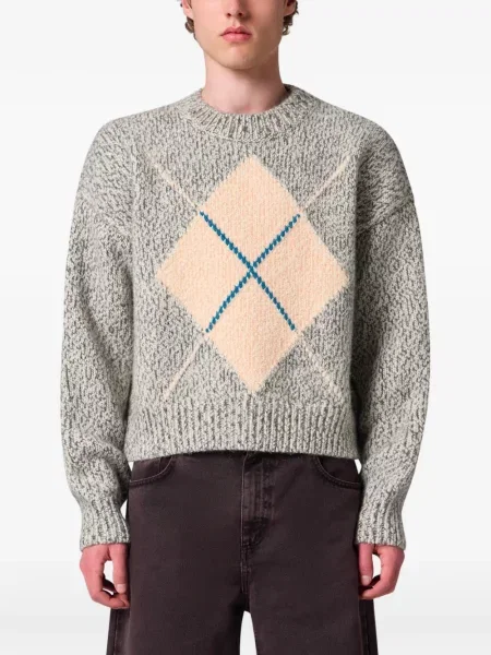 Pulover Msgm cu model argyle gri