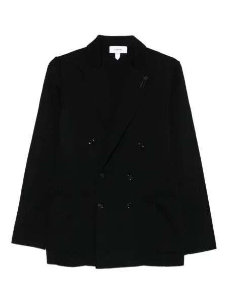 Вълнено двуредно яке Lardini черно