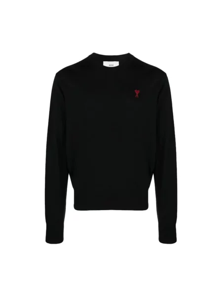 Sweter Ami Paris wełniany czarny