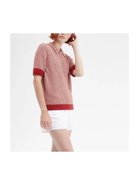 Cămașă Fred Perry tricotate roșu
