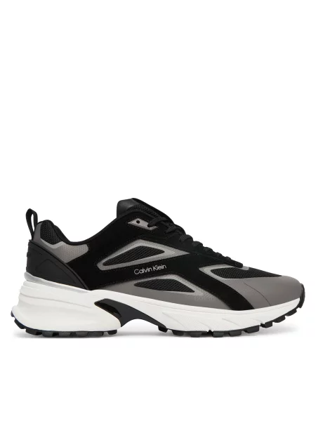 Sneakers Calvin Klein Hike Runner Ck Stripe Mix Ny-Su negru