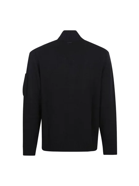 Lniany sweter C.p. Company niebieski