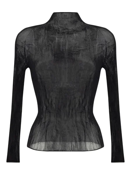 Top Issey Miyake lung negru