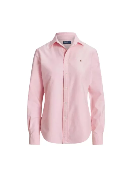 Ralph Lauren Bluzki Kobieta L koszula Oxford z logo różowy