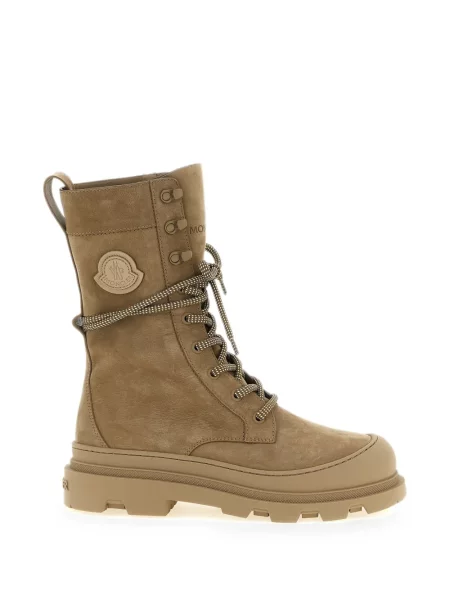 Cizme Moncler cu șireturi din nubuc