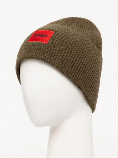 Вовняна шапка HUGO вовна бежевий