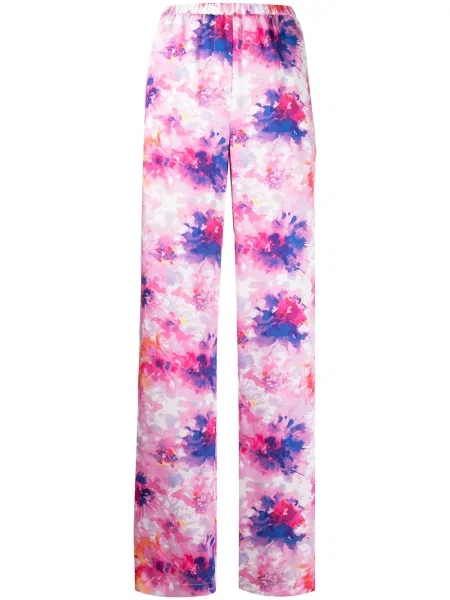 Pantaloni Msgm cu model floral cu imagine roz