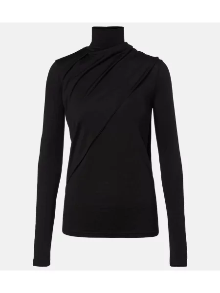 Top Róhe wełniany czarny