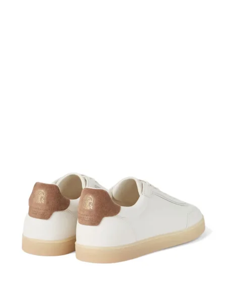 Sneakerși Brunello Cucinelli din piele alb