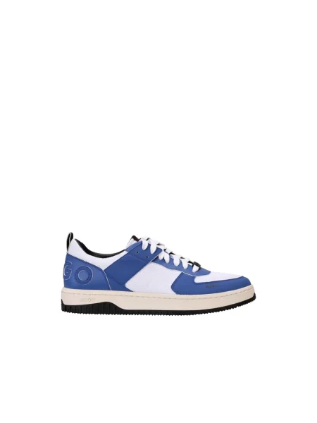 Buty do tenisa Hugo Boss skórzane do tenisa niebieskie
