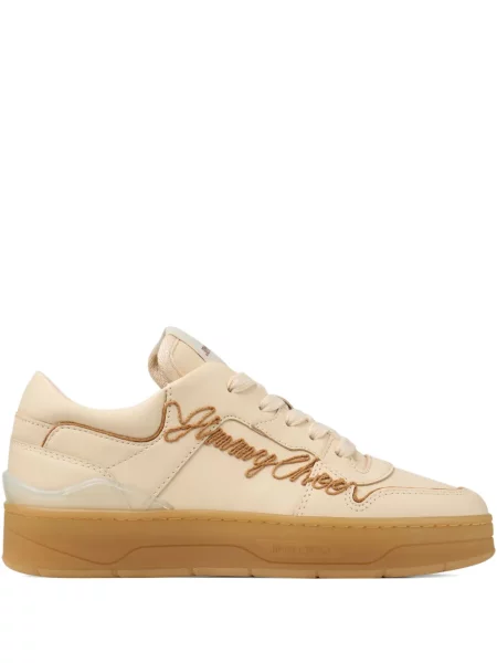 Sneakerși Jimmy Choo cu broderie din piele