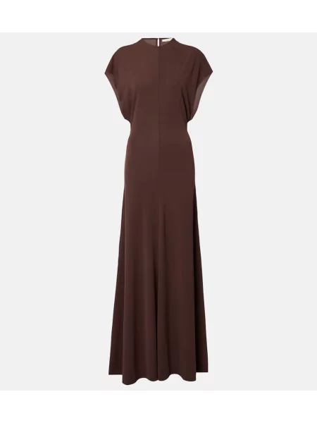 Rochie maxi Faithfull de costum maro