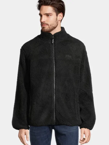 Geacă Fila din fleece negru