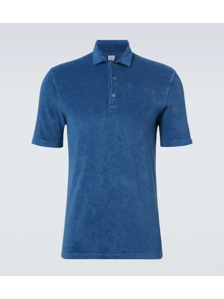 Polo Fedeli din material terry albastru