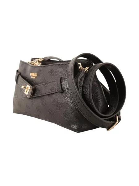 Guess Torebka Ella Logo Mini czarny