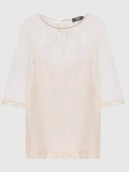 Блуза з шовком Peserico бежева