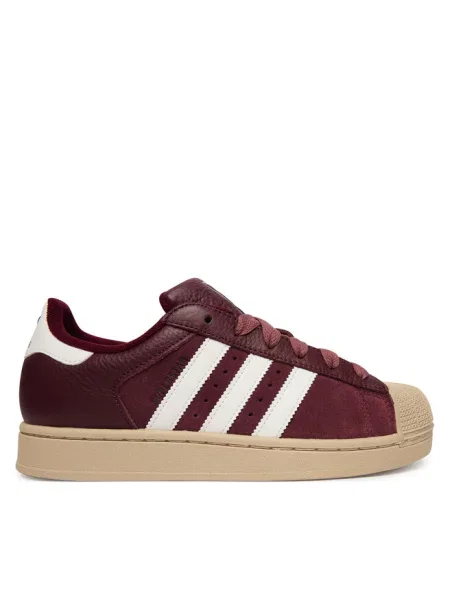 Adidas Sneakersy Superstar II Bordowy białe