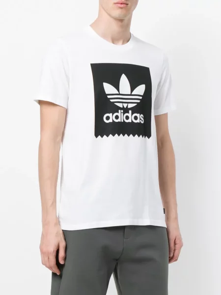 Tricou Adidas cu imagine alb