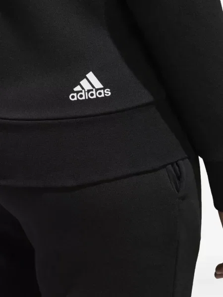 Legginsy Adidas do biegania z nadrukiem z dekoltem w serek czerwone