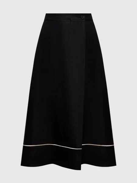 Льняная юбка Agnona черная
