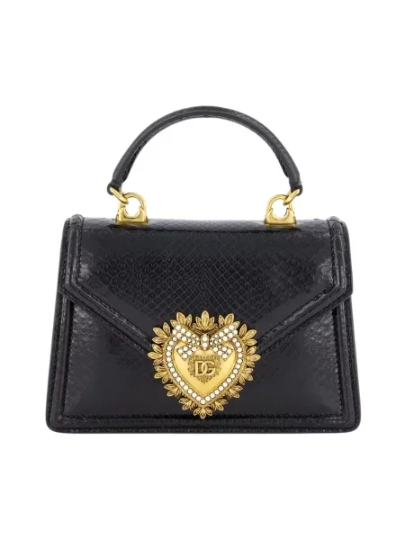 Mała torebka skórzana Dolce And Gabbana skórzana czarna