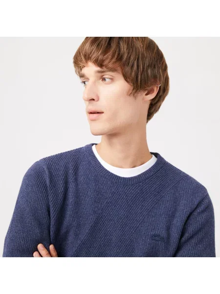 Lacoste Sweter Lacoste granatowy