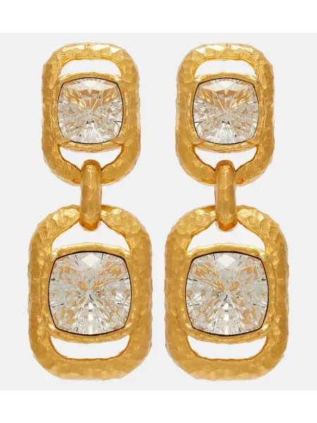 Uhani Oscar De La Renta s kristali zlata