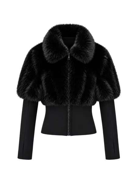 Geacă Unreal Fur cu blană negru