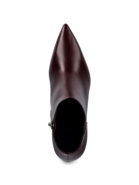 Cizme scurte Max Mara din piele roșu