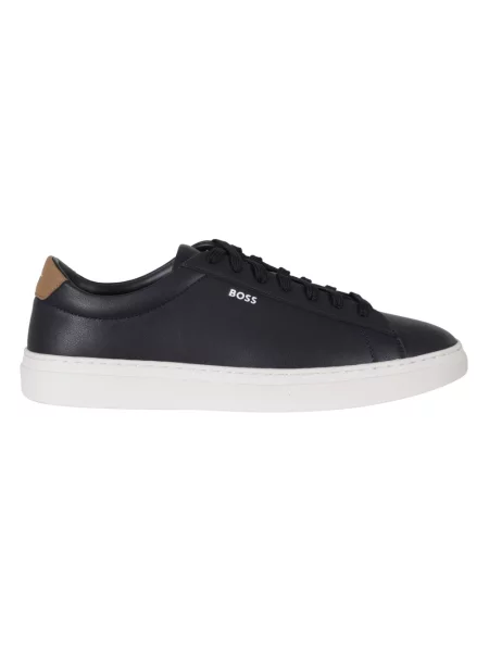 Sneakersy Boss skórzane niebieskie