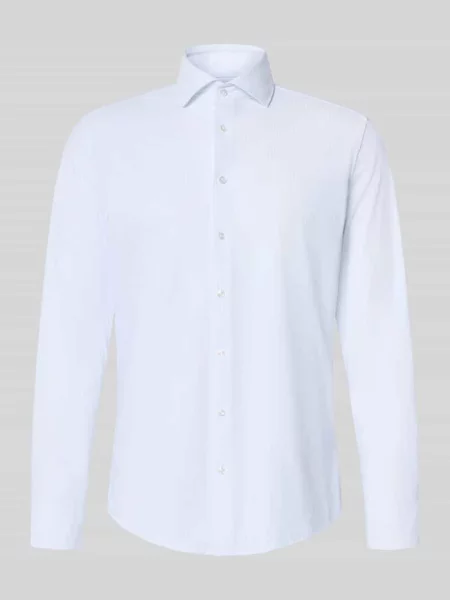 Koszula biznesowa o kroju slim fit z kołnierzem typu cutaway Seidensticker błękitna