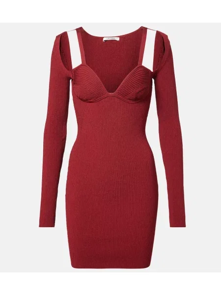 Rochie Nensi Dojaka tricotate bordo