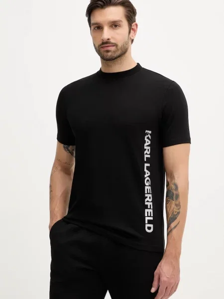 Karl Lagerfeld tricou cu imprimeu negru