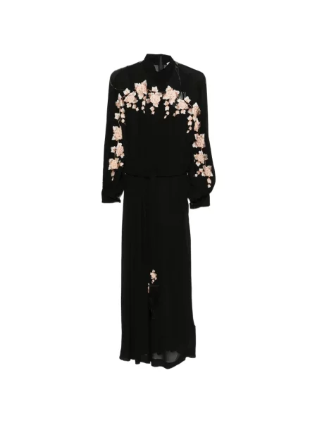 Cu centură rochie maxi Zimmermann cu model floral negru