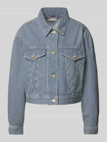 Tommy Hilfiger kurtka jeansowa przejściowa oversize niebieski