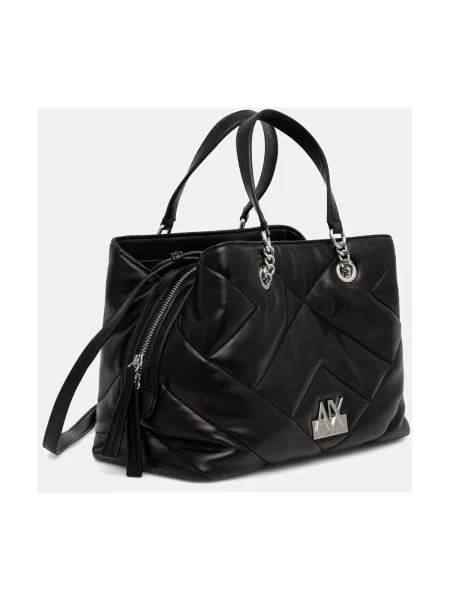 Torebka Armani Exchange skórzana czarna
