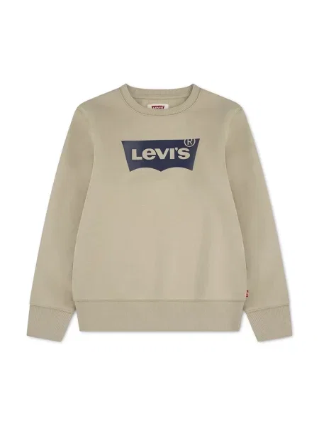 Levi's dukserica za djecu s pamukom BATWING CREWNECK bež