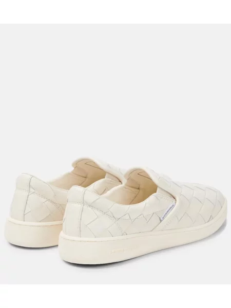 Sneakerși Bottega Veneta din piele alb